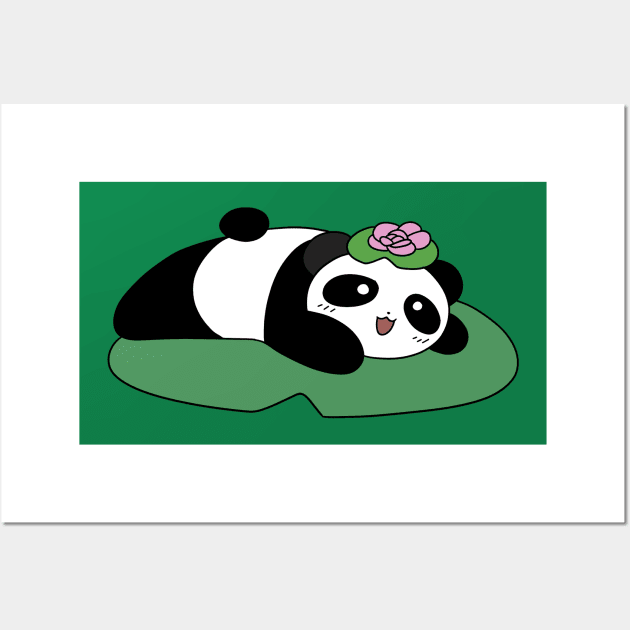 Lilypad Panda Wall Art by saradaboru